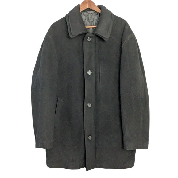 Lauren Ralph Lauren Other - Lauren Ralph Lauren Men Blk Wool Cashmere Coat Lg 42 quilted Button Zip overcoat